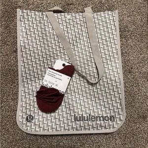 Lululemon Tote with Maroon Socks